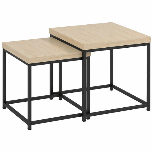 ensemble-de-2-tables-gigognes-carrees-avec-cadre-en-acier-et-plateaux-en-bois-clair-wizoh11903le
